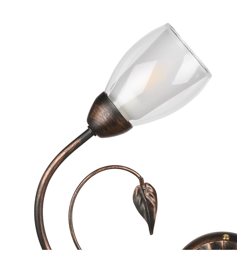PLAFONIERA 6 LUCI ONLI "LILIANA" BRONZO E14